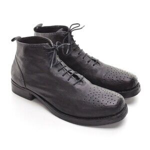 Men Pawelk's Black Brogue Perforated Lace Up Boots 43